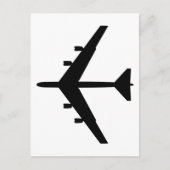 B-52 Silhouette - Zwart Briefkaart (Voorkant)
