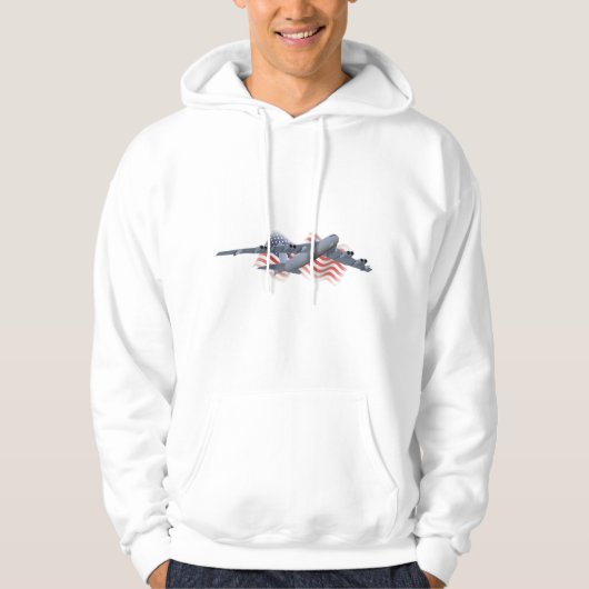 B-52 Strategische bom met Amerikaanse vlag Hoodie (Voorkant)