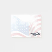 B-52 Stratofort met Amerikaanse vlaggenachtergrond Post-it® Notes (Voorkant)