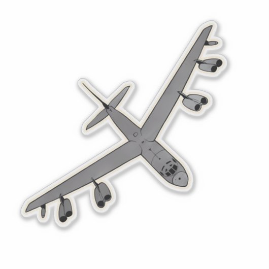 B-52 Stratofortress, Bomber Vliegtuig Sticker (Voorkant)