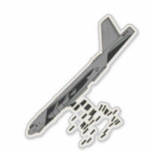 B-52, Stratofortress, Bomber Vliegtuig Sticker (Voorkant)