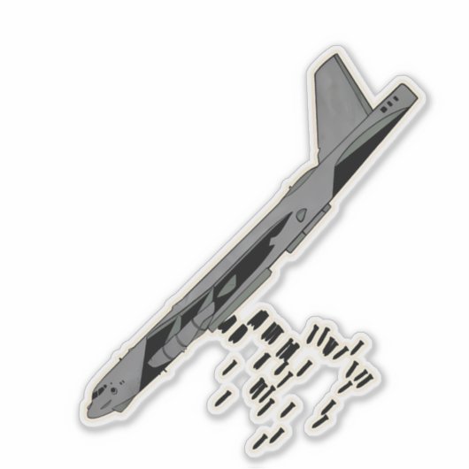 B-52, Stratofortress, Bomber Vliegtuig Sticker (Voorkant)