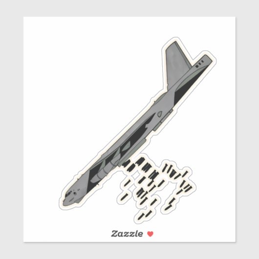 B-52, Stratofortress, Bomber Vliegtuig Sticker (Vel)