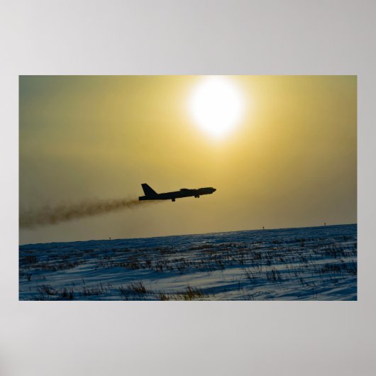 B-52 Stratofortress in de sneeuw Poster (Voorkant)