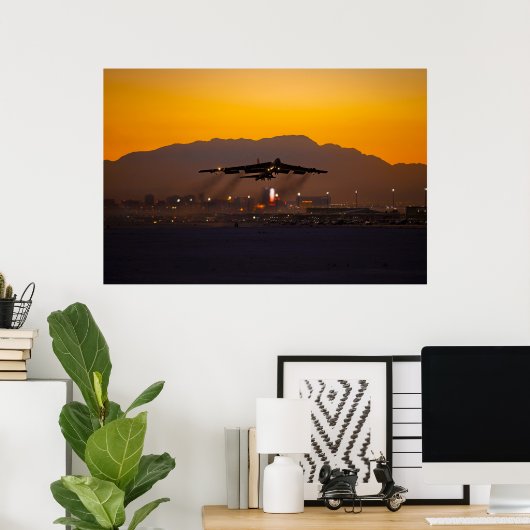 B-52 Stratofortress Sunset Poster (Thuiskantoor)
