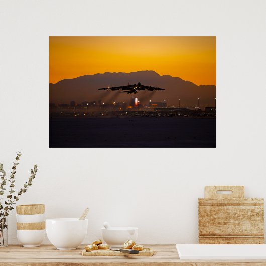 B-52 Stratofortress Sunset Poster (Keuken)