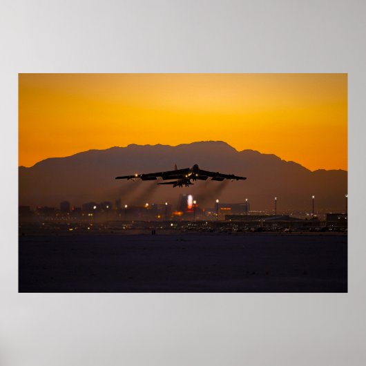 B-52 Stratofortress Sunset Poster (Voorkant)