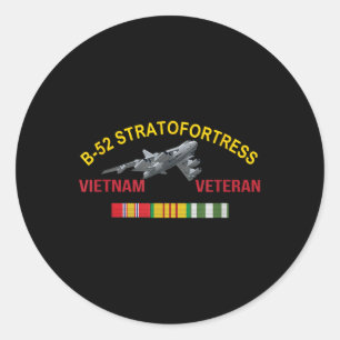 B-52 Stratofortress Vietnam Veteraan B-52 Bomber A Ronde Sticker
