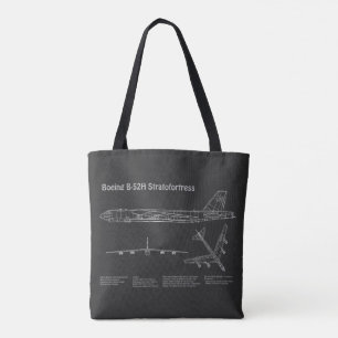 B-52 Stratofortress - Vliegtuig Blauwdruk Plannen  Tote Bag