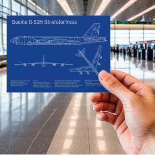 B-52 Stratofortress - Vliegtuigblauwdruk Plannen A Briefkaart