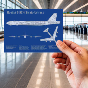 B-52 Stratofortress - Vliegtuigblauwdruk plannen A Briefkaart