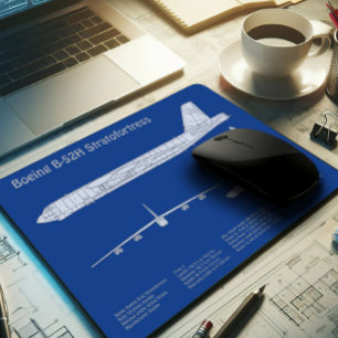 B-52 Stratofortress - Vliegtuigblauwdruk plannen A Muismat