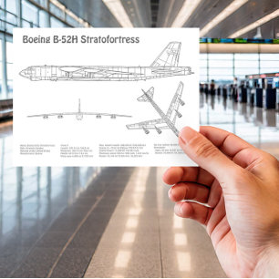 B-52 Stratofortress - Vliegtuigblauwdruk Plannen B Briefkaart
