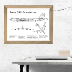 B-52 Stratofortress - Vliegtuigblauwdruk Plannen B Foto Afdruk