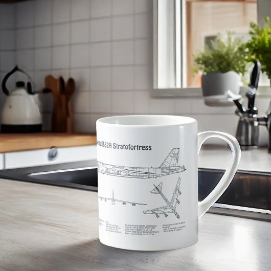 B-52 Stratofortress - Vliegtuigblauwdruk Plannen B Koffiemok