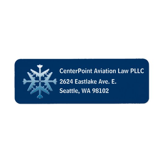 B-52 Vliegtuig Snoflake Etiket (Voorkant)