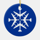 B-52 Vliegtuig Snowflake Keramisch Ornament (Voorkant)
