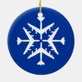 B-52 Vliegtuig Snowflake Keramisch Ornament (Achterkant)