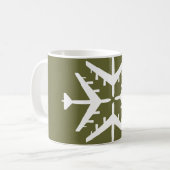 B-52 Vliegtuig Snowflake Koffiemok (Voorkant links)