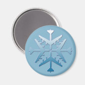 B-52 Vliegtuig Snowflake Magneet (Voorkant / Achterkant)