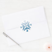 B-52 Vliegtuig Snowflake Ronde Sticker (Envelop)