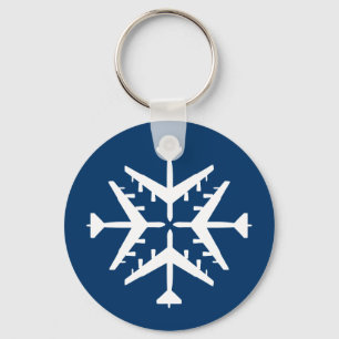 B-52 Vliegtuig Snowflake Sleutelhanger