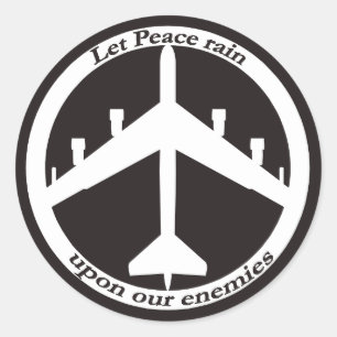 B-52 Vredesbord Ronde Sticker