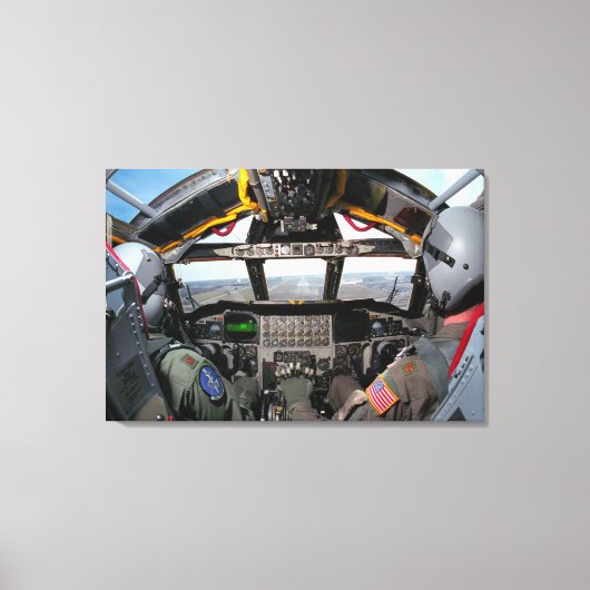 B-52H STRATOFORTRESS COCKPIT 24x36 Canvas Afdruk (Voorkant)