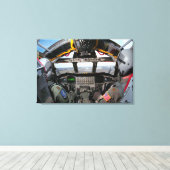 B-52H STRATOFORTRESS COCKPIT 24x36 Canvas Afdruk (Insitu (Houten vloer))