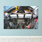 B-52H STRATOFORTRESS COCKPIT 40x60 Canvas Afdruk (Insitu (Houten vloer))