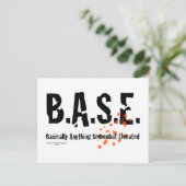 B.A.S.E. Jumping Skydiver Briefkaart (Staand voorkant)