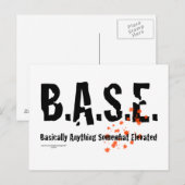 B.A.S.E. Jumping Skydiver Briefkaart (Voorkant / Achterkant)