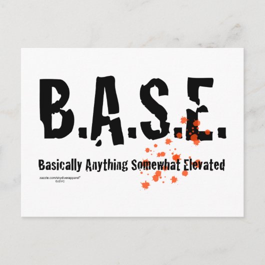 B.A.S.E. Jumping Skydiver Briefkaart (Voorkant)