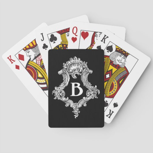 B Aanvankelijk Monogram Pokerkaarten (Achterkant)