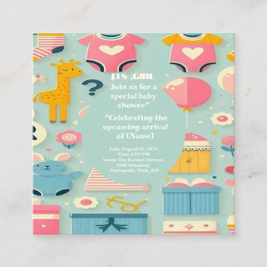 B ABYGIRLDOUCHE PASTEL GROEN multimenteel Informatiekaartje (Voorkant)