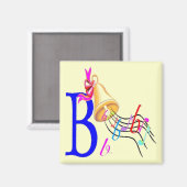 B - Alfabetmagneet Magneet (Voorkant / Achterkant)