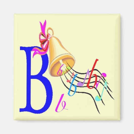 B - Alfabetmagneet Magneet (Voorkant)