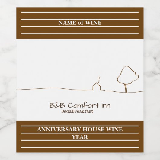 B&B Comfort in Pleasure Wijn Etiket (Enkel label)