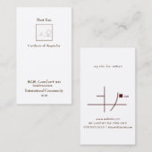 B&B Comfort Inn International Community 2020 Visitekaartje (Voorkant / Achterkant)