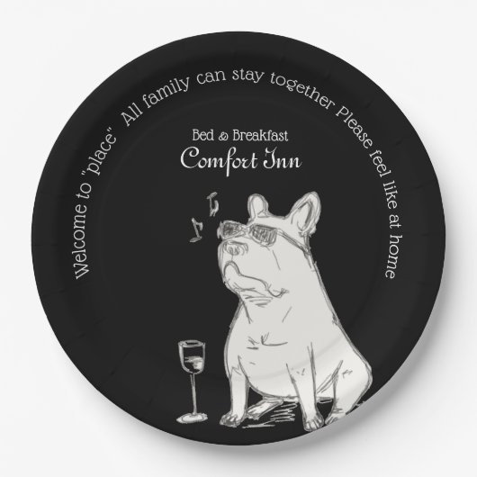 B&B Comfort Inn met huisdieren Papieren Bordje (Voorkant)