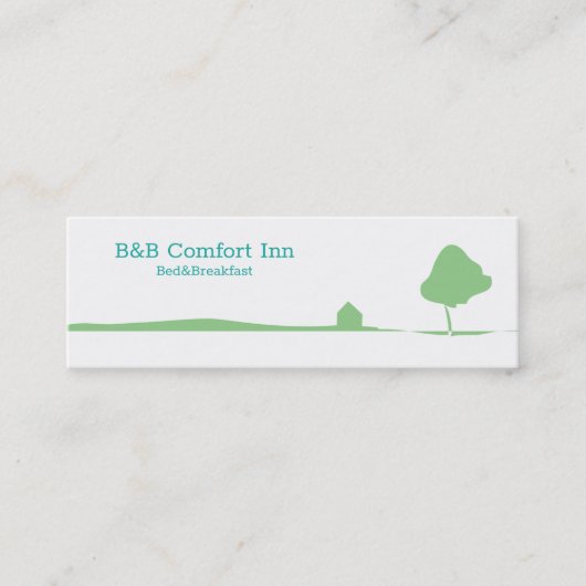 B&B Comfort Inn  Mini Business Card Mini Visitekaartje (Voorkant)