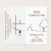 B&B Comfort Inn Visitekaartje (Buitenkant ongevouwen)