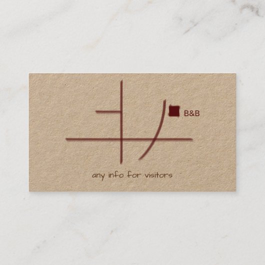 B&B Comfort Inn Visitekaartje (Achterkant)