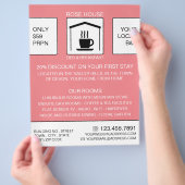 B&B-Logo, Bed & Breakfast-accommodatie Advert. Flyer (Hand)