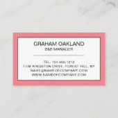 B&B Logo, Bed & Breakfast Accommodatie Visitekaartje (Achterkant)