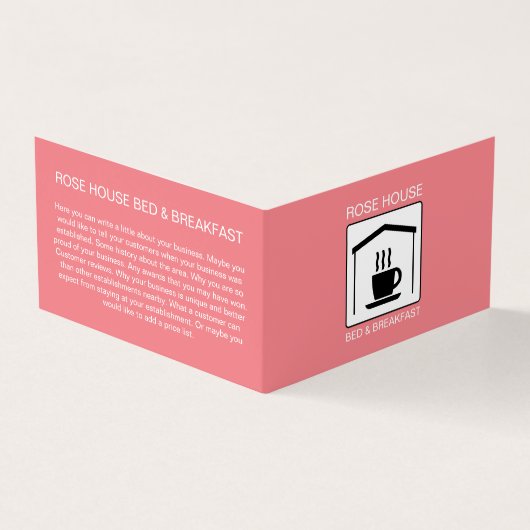 B&B-Logo, Bed & Breakfast-accommodatie Visitekaartje (Buitenkant)