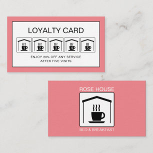 B&B Logo, Bed & Breakfast Accommodatie Zakelijk Klantenkaartje