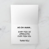 "B&B Pizza Tiger" - Hartelijk dank Kaart (Binnen)