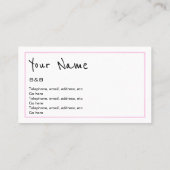 B&B-Visitekaartjes "Echoes" Visitekaartje (Achterkant)