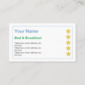 B&B-Visitekaartjes "Lucky Find" (Lucky Find) Visitekaartje (Achterkant)